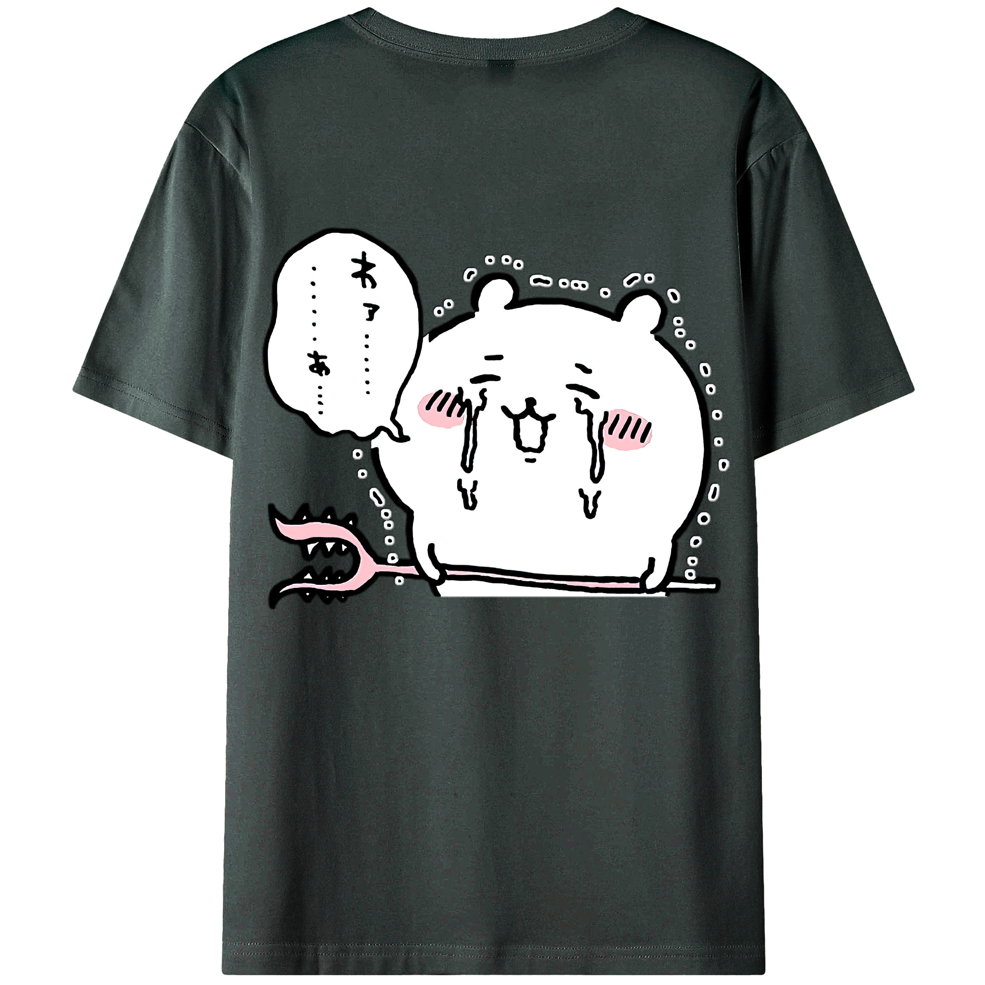 （画像用） ちいかわ ちいかわ Chii-kawa chiikawa 綿100％ メンズ半袖Tシャツ（バックプリント） 通気性